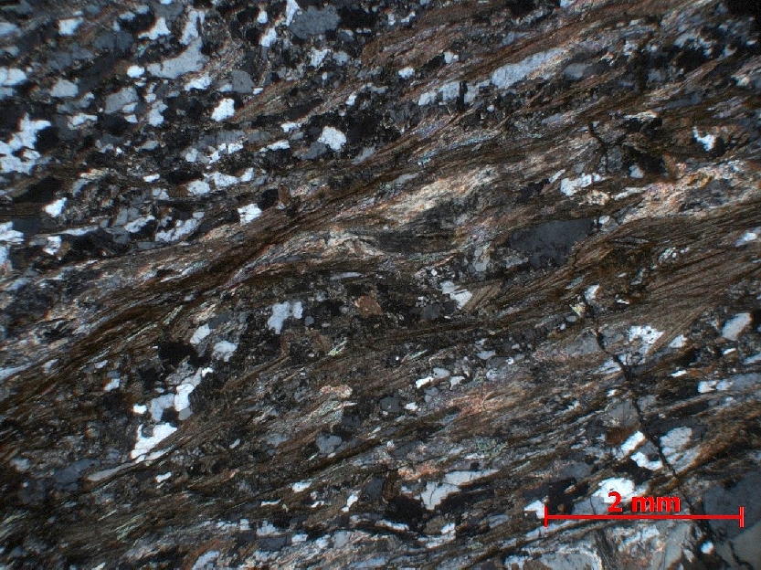  Microscope Gneiss à biotite et sillimanite Gneiss à fibrolites Massif central Haut Allier  